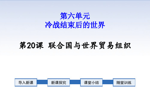 《联合国与世界贸易组织》部编九年级下册历史PPT课件