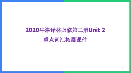 高中英语 牛津译林必修第二册 unit2 重点词汇拓展(复习)课件