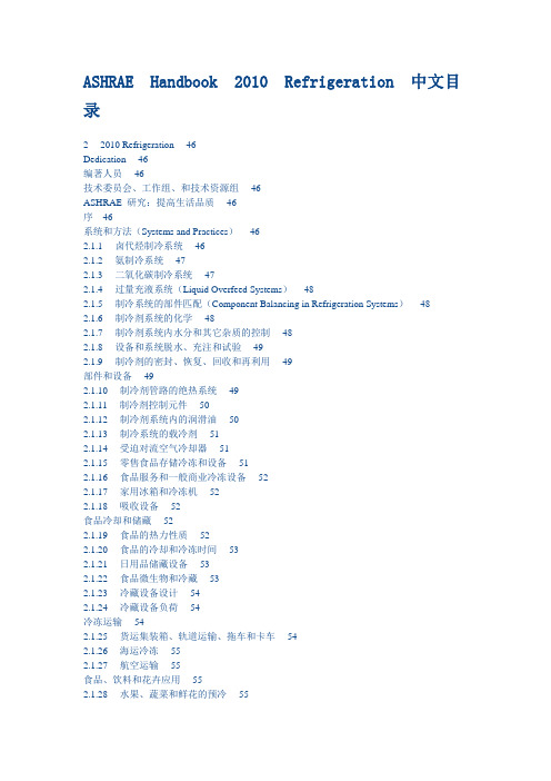 ASHRAE_handbook目录