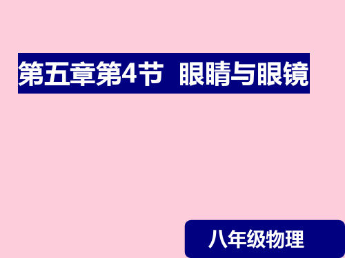 人教版物理八年级上册5.4眼睛和眼镜精选课件