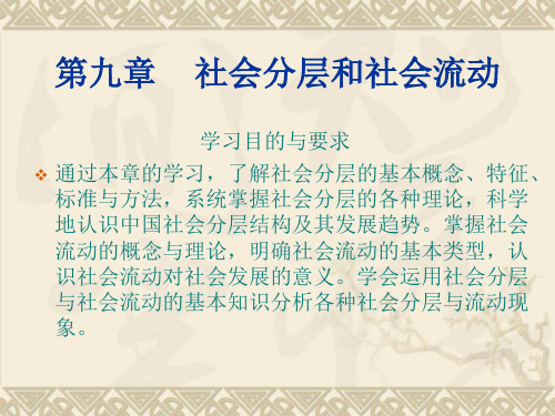 社会分层和社会流动PPT课件