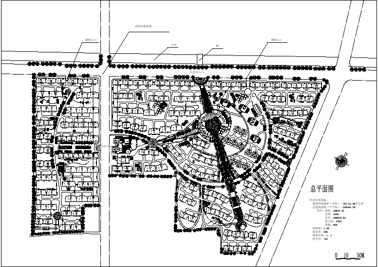 某小区规划全套布置设计详细施工方案CAD图纸