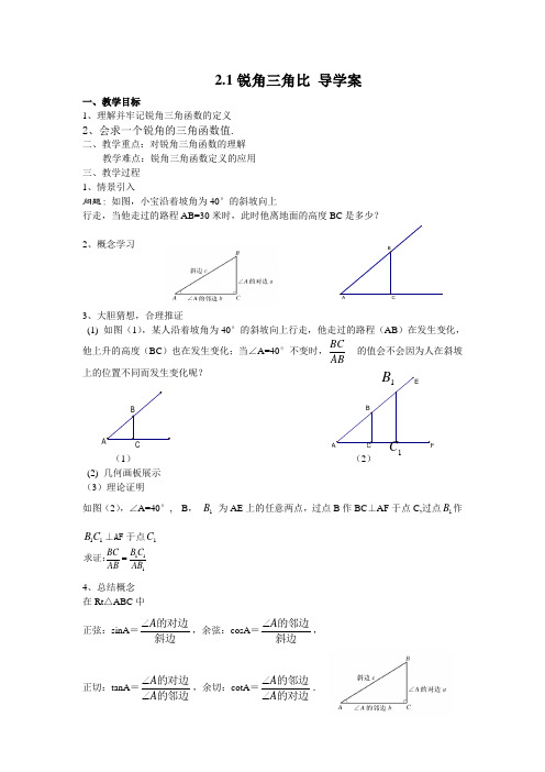 锐角三角形教案