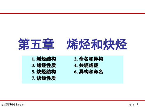 烯烃和炔烃医学知识讲座专家讲座