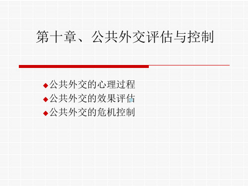 第十章、公共外交评估及控制
