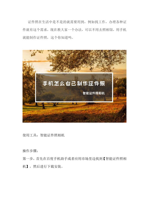 手机拍的证件照能用吗