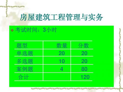 2012年二级建造师建筑实务冲刺