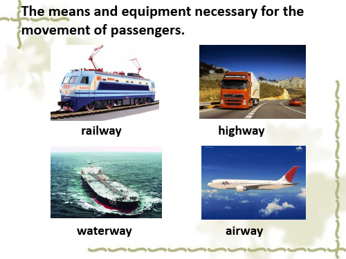 交通运输英文ppt Passenger Transportation