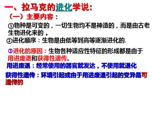 高二上学期生物必修二 7.2.1种群基因频率的改变与生物进化