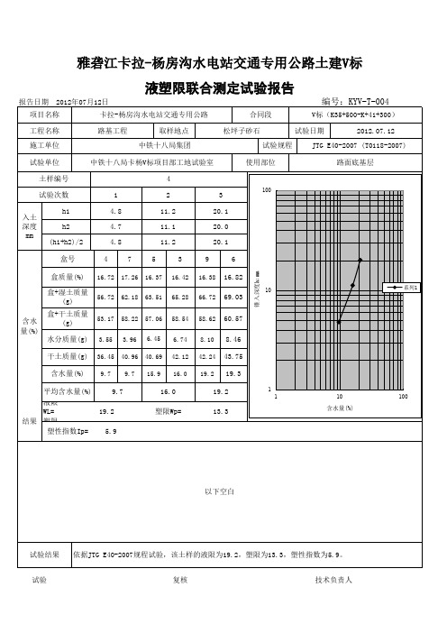 级配碎石液塑限松坪子