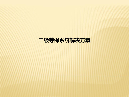 三级等保系统解决方案ppt课件