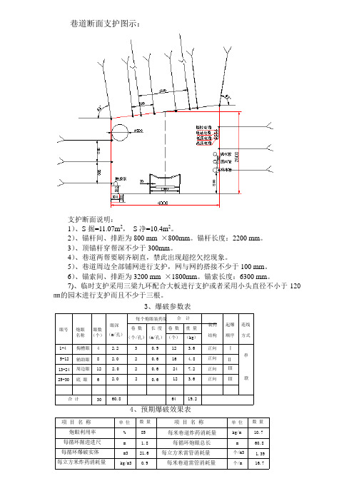 巷道断面支护图示