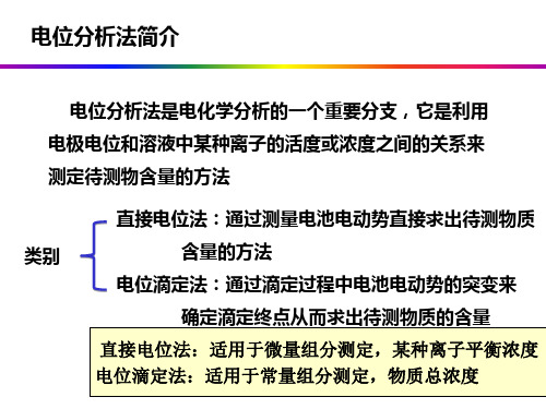 仪器分析   电位分析法