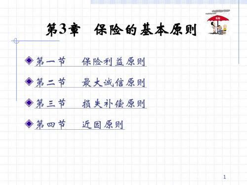 保险学教程(第3章)-保险的基本原则