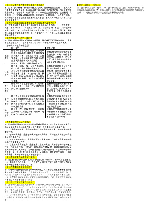 会计政策判断与选择简答