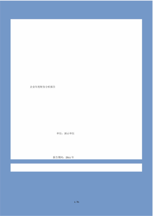 企业年度财务分析报告模板