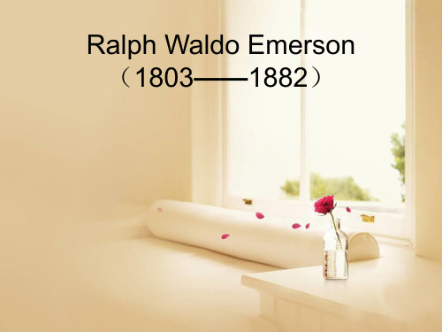 Ralph Waldo Emerson 简介、超验理论、一首诗(日子)的分析