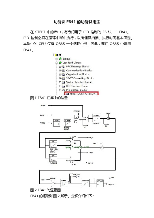 功能块FB41的功能及用法