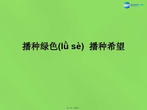 六年级品社下册《“播种绿色 播种希望”及“生活中的垃圾”》课件1 北师大版