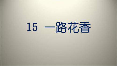 四年级上语文课件-15一路花香 苏教版(共20张PPT)