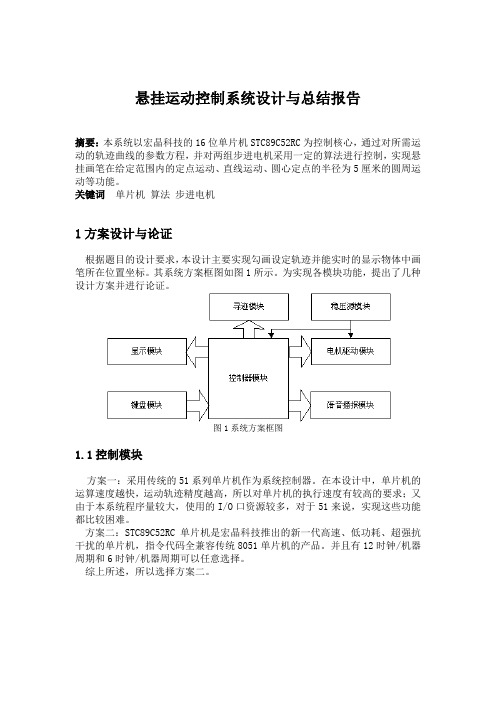 悬挂运动控制系统报告