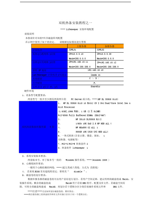 双机热备安装教程