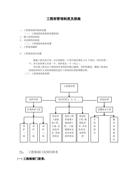 工程部组织架构及流程