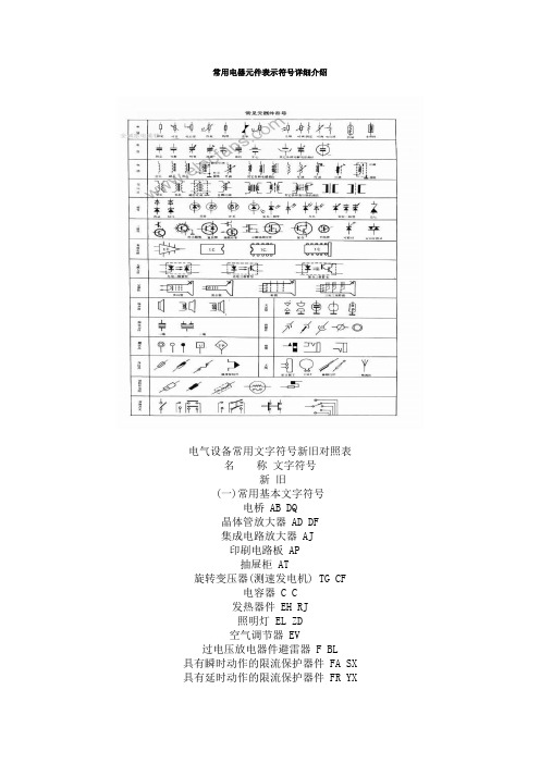 常用电器元件表示符号详细介绍