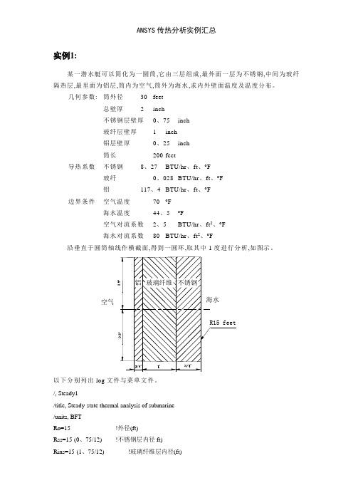 ANSYS传热分析实例汇总