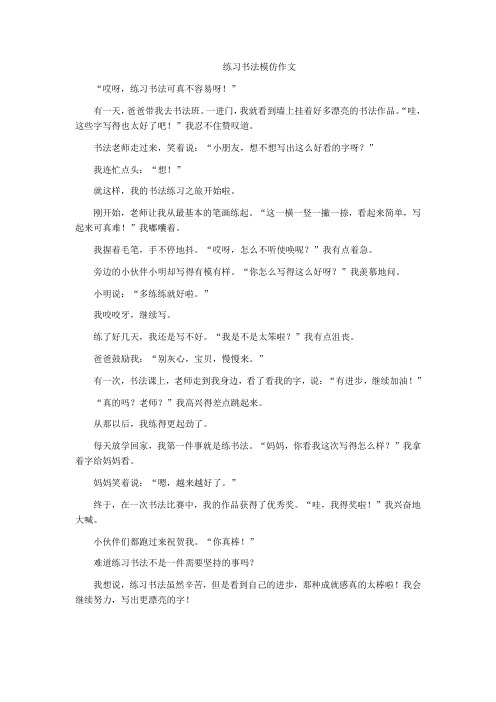 练习书法模仿作文