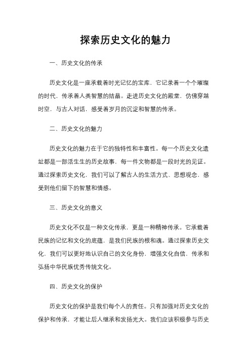 探索历史文化的魅力