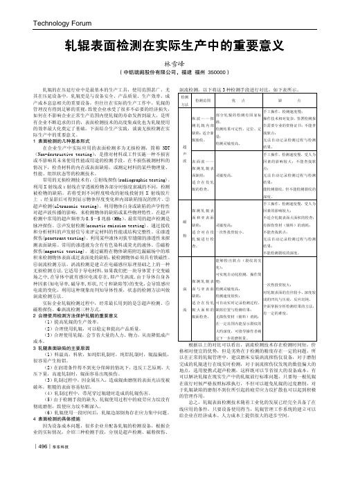 轧辊表面检测在实际生产中的重要意义