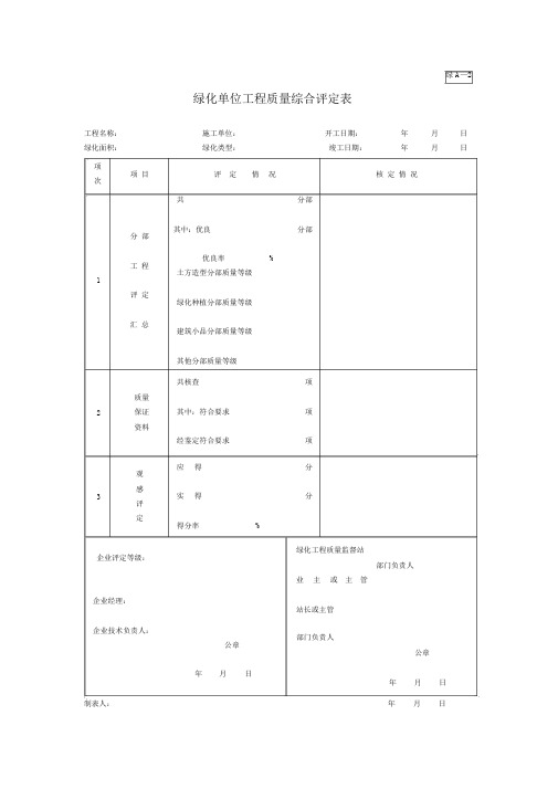 绿化单位工程质量综合评定表(20201201230204).docx