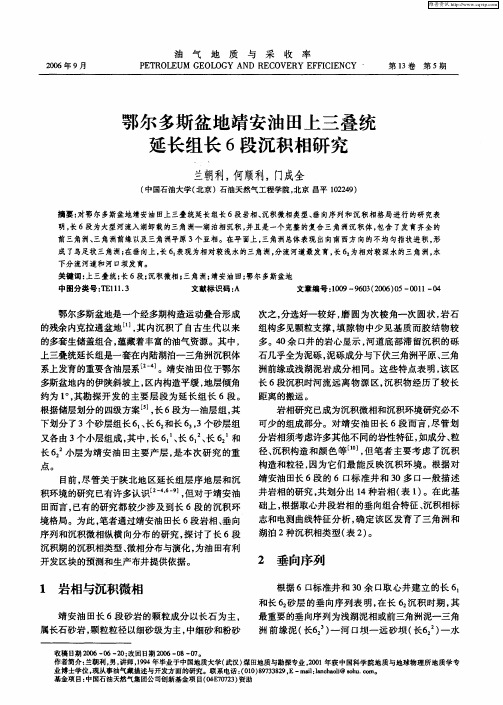 鄂尔多斯盆地靖安油田上三叠统延长组长6段沉积相研究