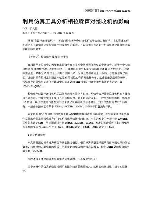 利用仿真工具分析相位噪声对接收机的影响