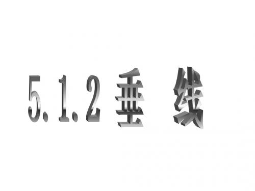 人教版七年级数学下册课件：2第五章 5.1.2 垂线