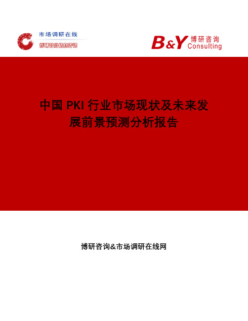 中国PKI行业市场现状及未来发展前景预测分析报告