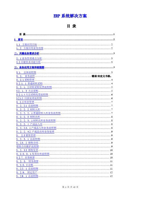 ERP系统解决方案(总体)