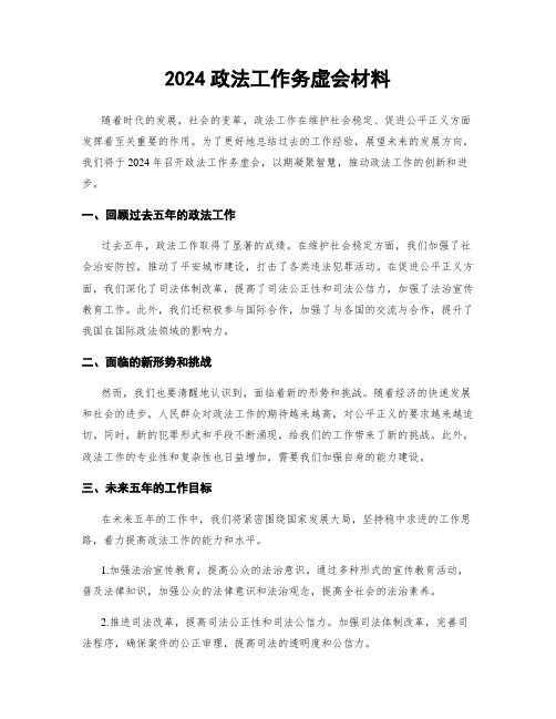 2024政法工作务虚会材料