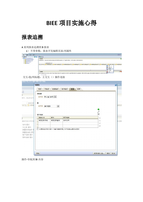 BIEE项目实施心得汇总