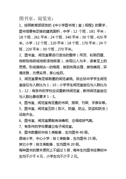 图书室要求