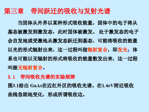 固体光谱学 第三章 带间跃迁的吸收与发射光谱