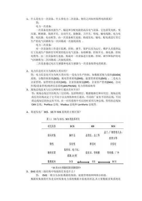 电力信息化的题目