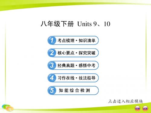 2013版中考英语全程复习方略课件(人教版八下Units9-10)