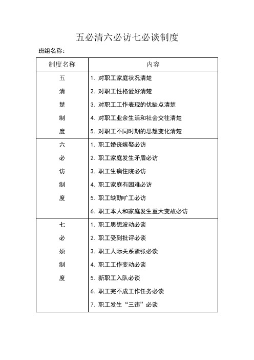 清楚六必访七必须谈制度