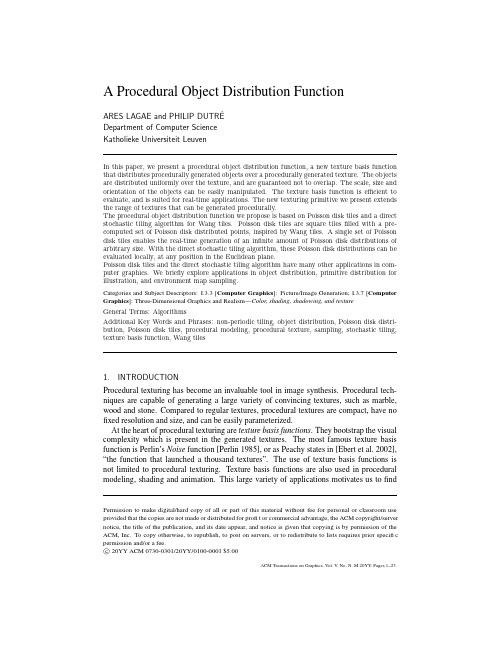 A procedural object distribution function