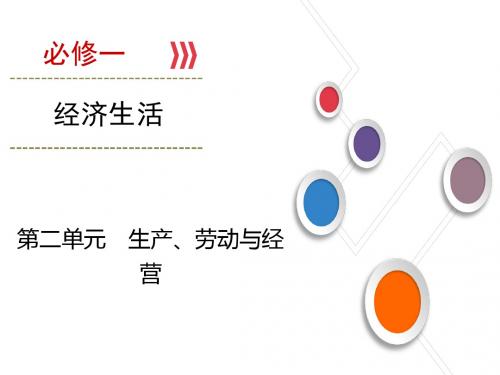 2019大一轮高考总复习政治课件：必修1 第02单元 第05课 企业与劳动者