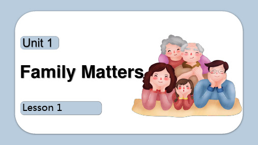 剑桥少儿KB3级U1Family+Matters+Lesson1课件