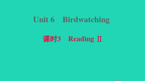 八上Unit6Birdwatching课时3ReadingⅡ牛津版