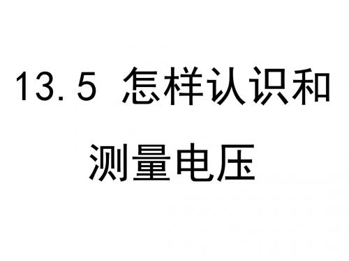 13.5 怎样认识和测量电压